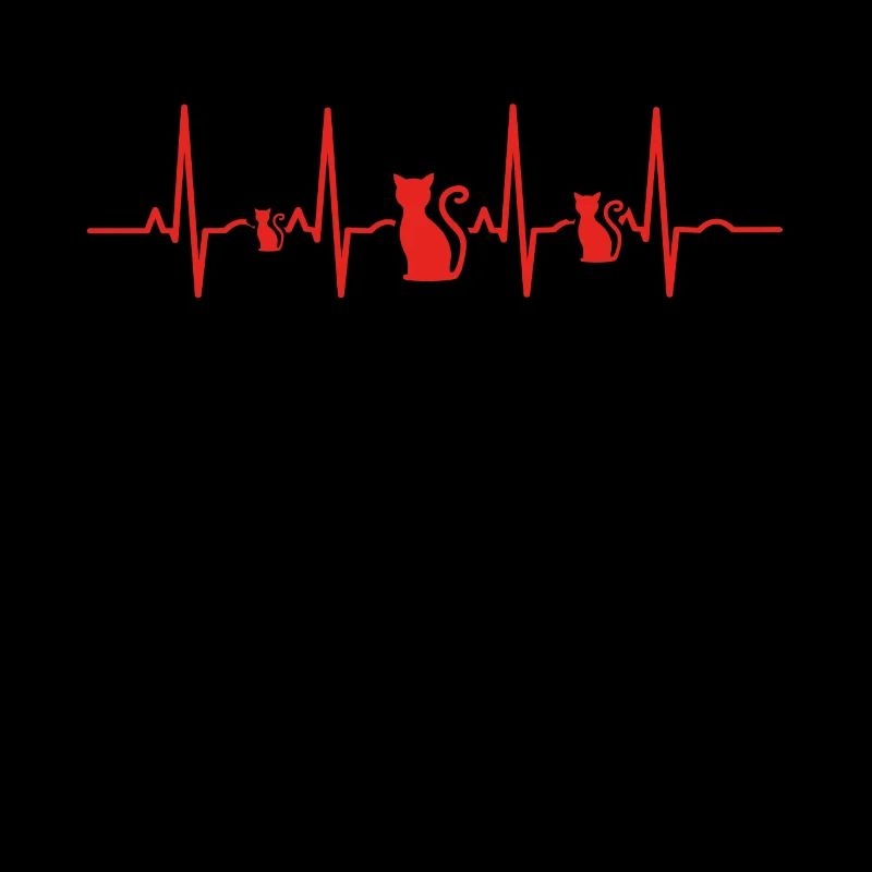 Heartbeat heart ekg evolution human cat gift
