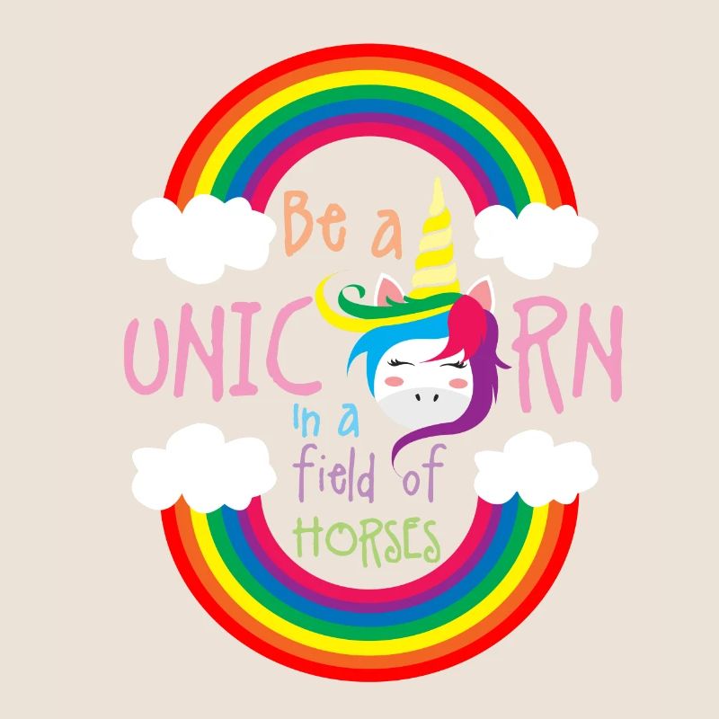 Sei ein Regenbogen-Einhorn