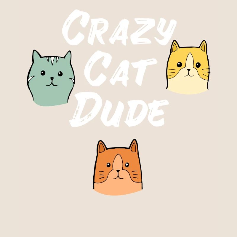 Crazy Cat Type Cat amoureux de chat Meow