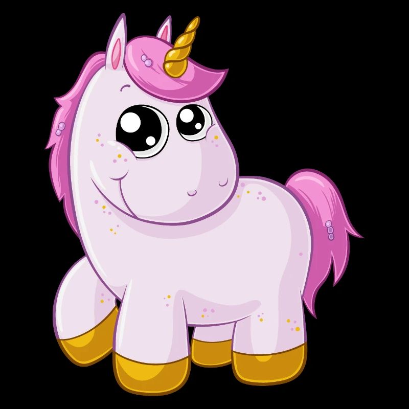 Licorne de dessin animé rose