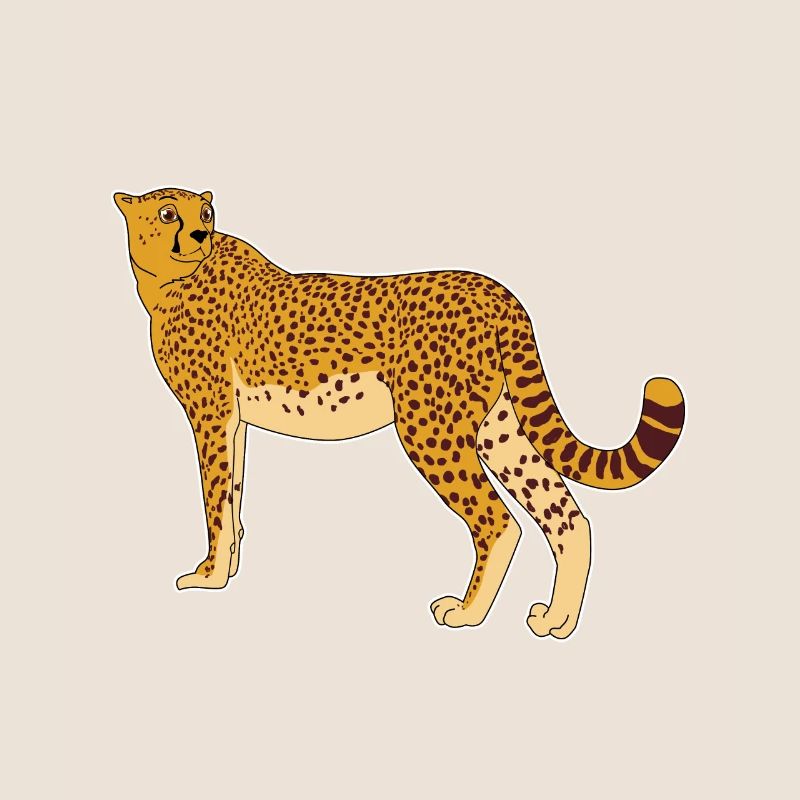 Idée de cadeau de bande dessinée de guépard safari léopard léopard