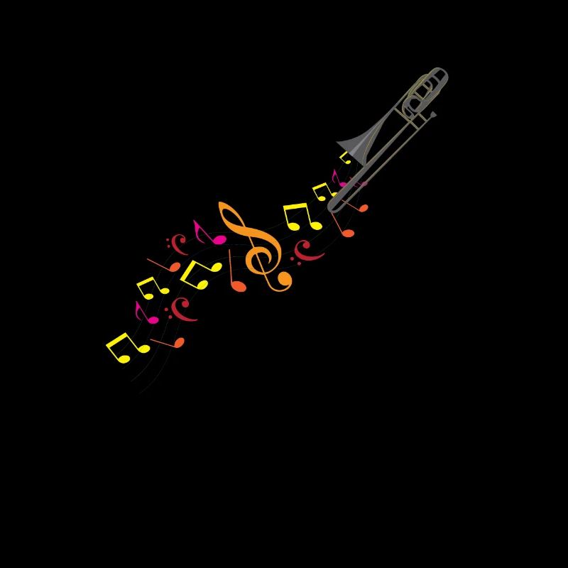 Trombone et notes de musique