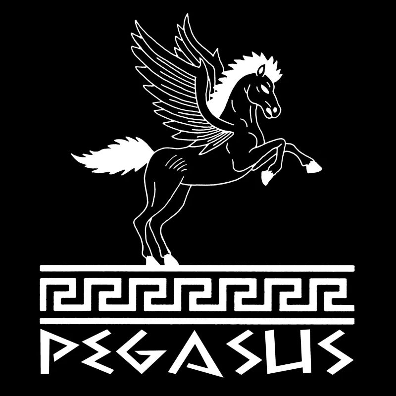Cheval Pégase blanc