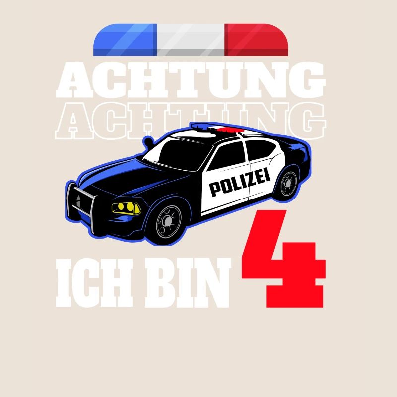 4 Geburtstag Polizei Polizeiauto Junge Geschenk