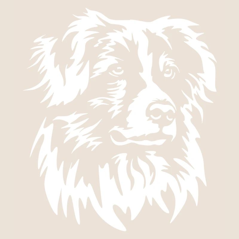 Australian Shepherd Kopf "Black Edition"