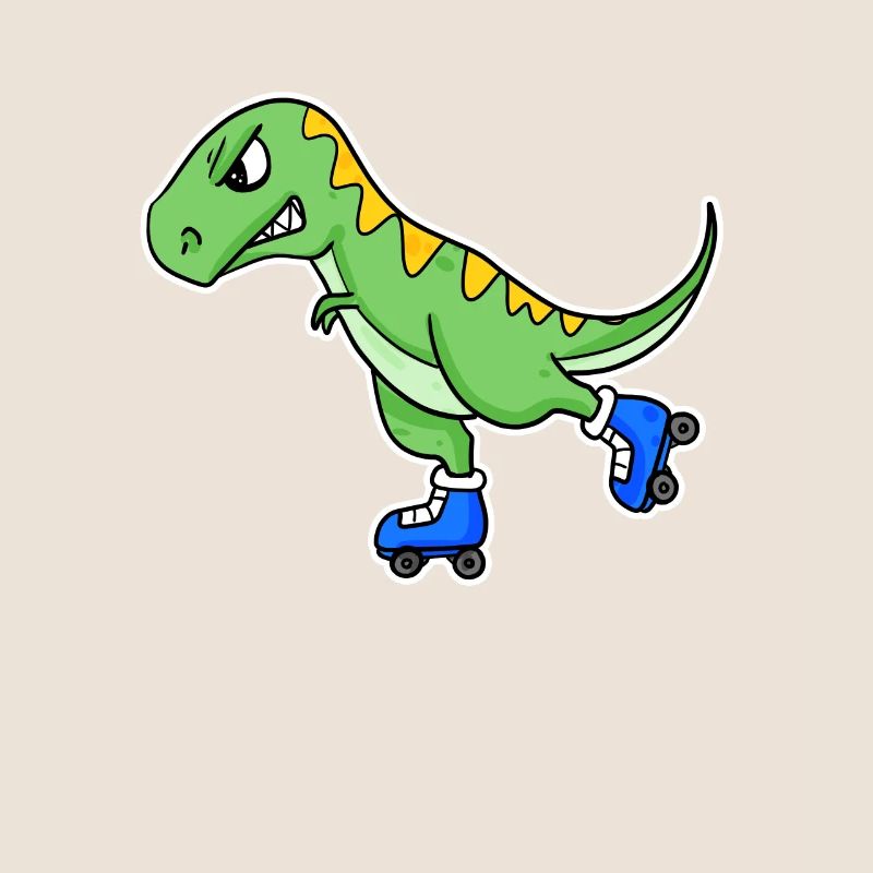 Inline Skating Dinosaurier