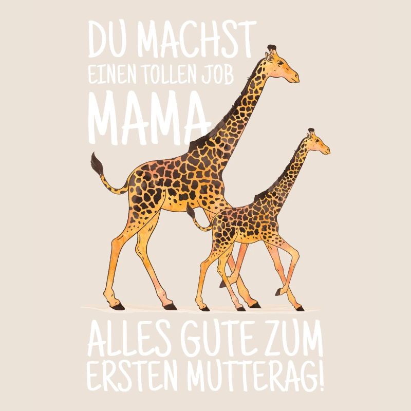 Muttertag Mutter Mummy Giraffe Spruch Geschenk