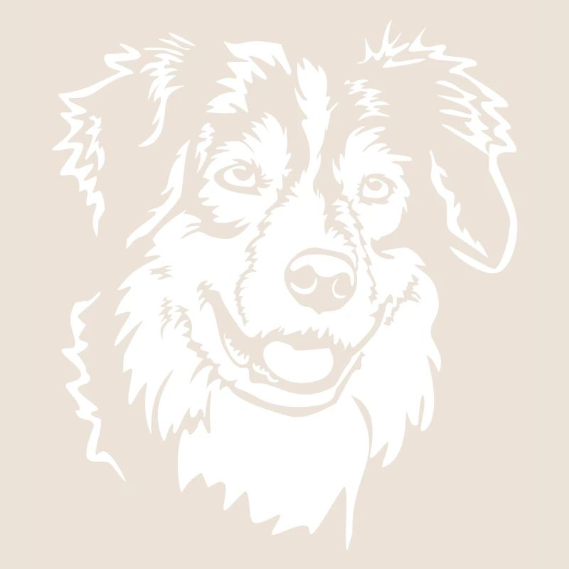 Australian Shepherd Kopf "Black Edition"