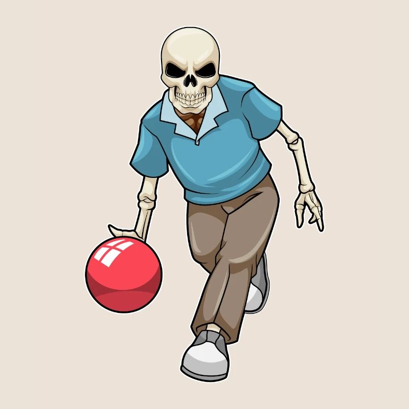 Boule de bowling squelette