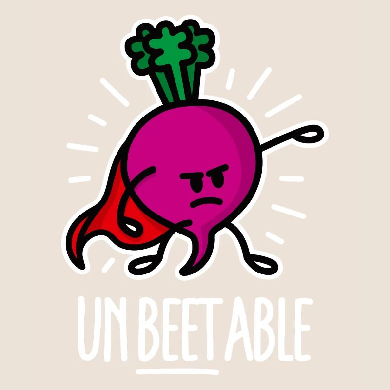 Funny Beets Beetroot Superhero Word Game Cartoon