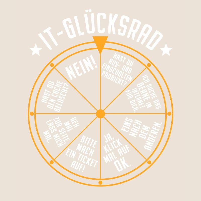 IT Support Glücksrad Service Desk IT Helpdesk Nerd