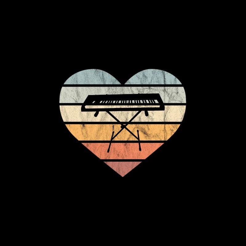 I love keyboard and synth retro heart