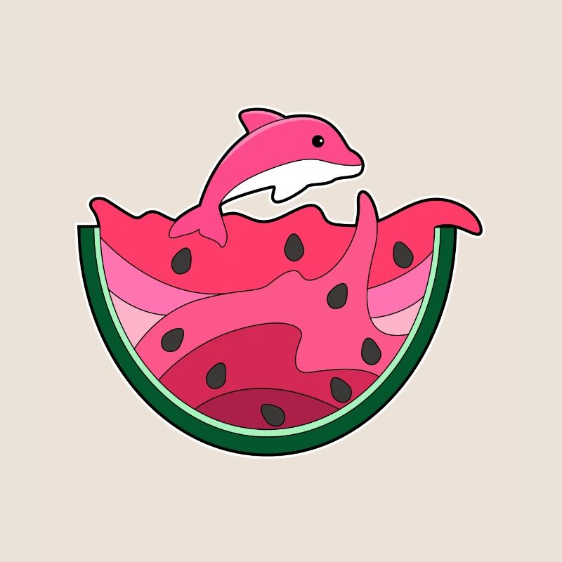 Dauphin à la pastèque