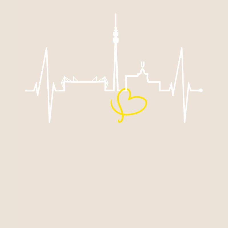 Dortmund Skyline Heartbeat Stadium Fan Dortmunder