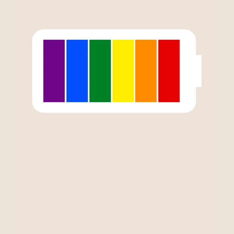 Regenbogenfarben Batterie Loading - Gay Pride