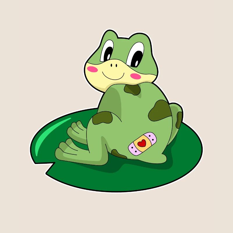 Frog Leaf Heart Patch