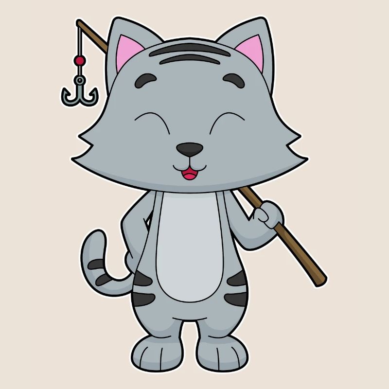 Ange pêcheur de pêche au chat
