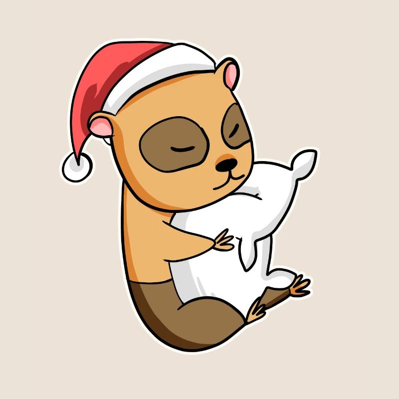 Squirrel Christmas Sleep