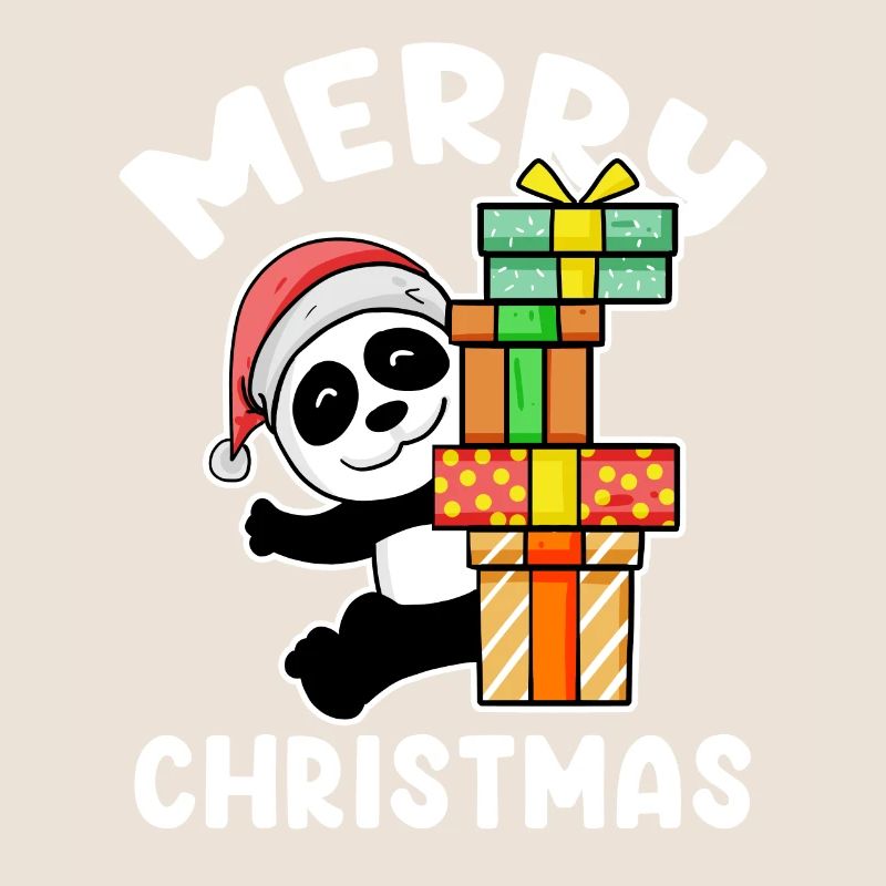 Joyeux panda de Noël