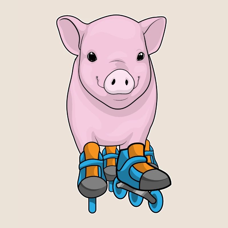 Schwein Inline skating Rollschuhe