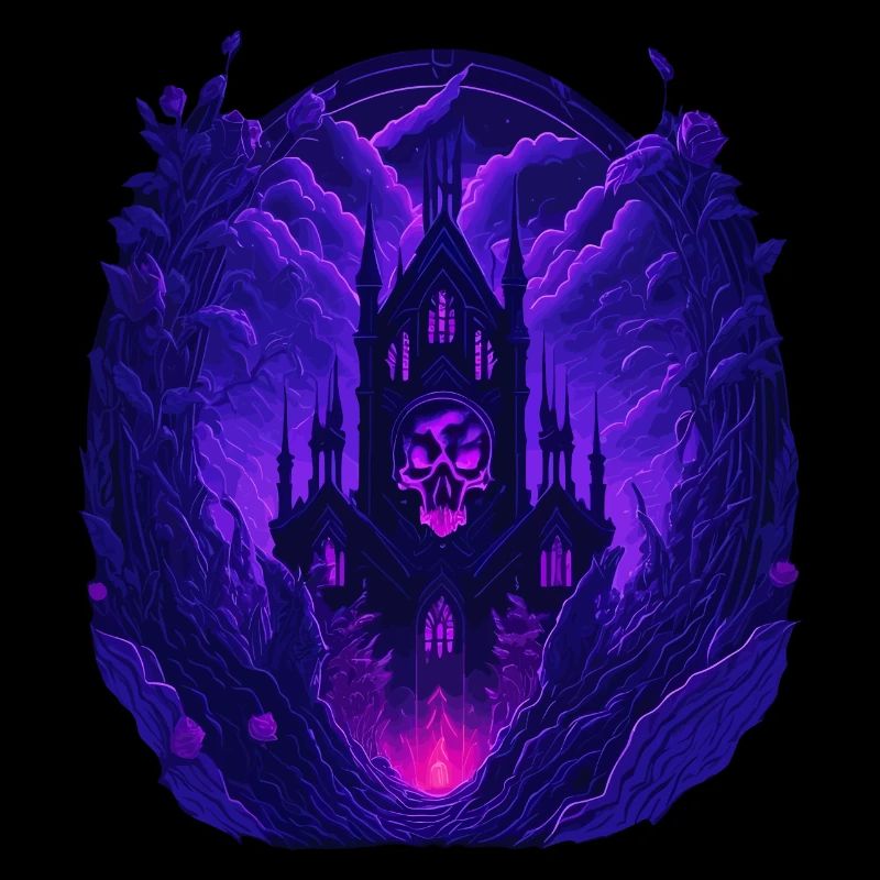 neon gothic architecture gothic castle
