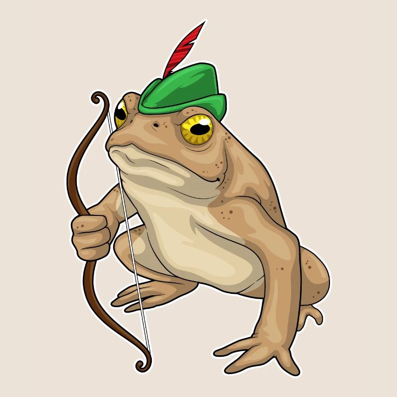 Frosch Bogenschütze Bogen