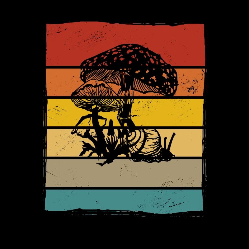 Mushroom Mushrooms Boletus Toadstool Retro Gift