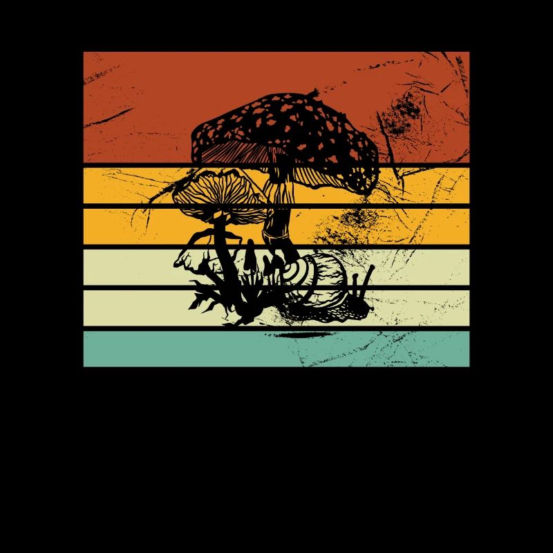 Mushroom Mushrooms Boletus Toadstool Retro Gift