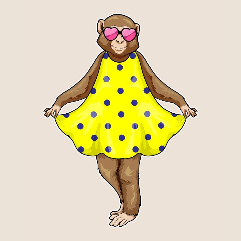 Robe à pois de singe