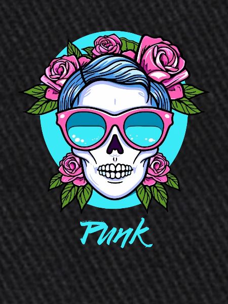 Crâne punk et roses