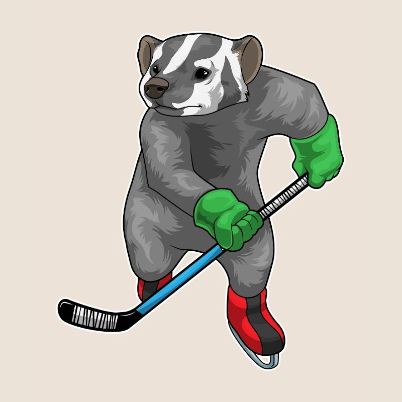 Honigdachs Eishockey Eishockeyschläger