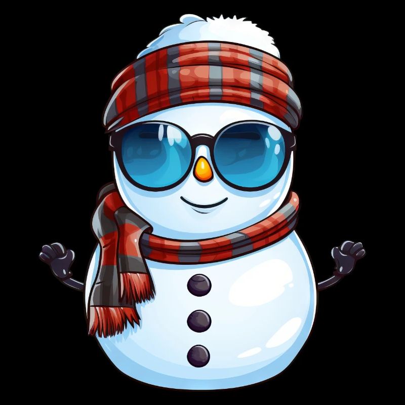 Cool Snowman with Sunglasses Winter Design