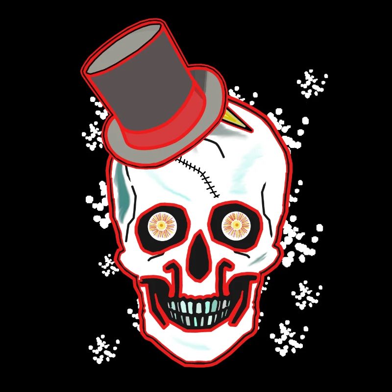 Ghost Top Hat Gentleman Skull Horror Clown