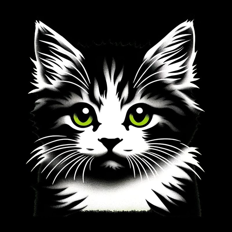 Visage de chat affectueux