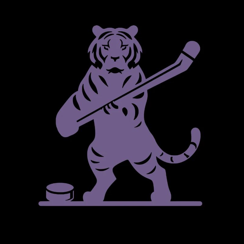 Tiger Eishockey Eishockeyspieler Silhouette
