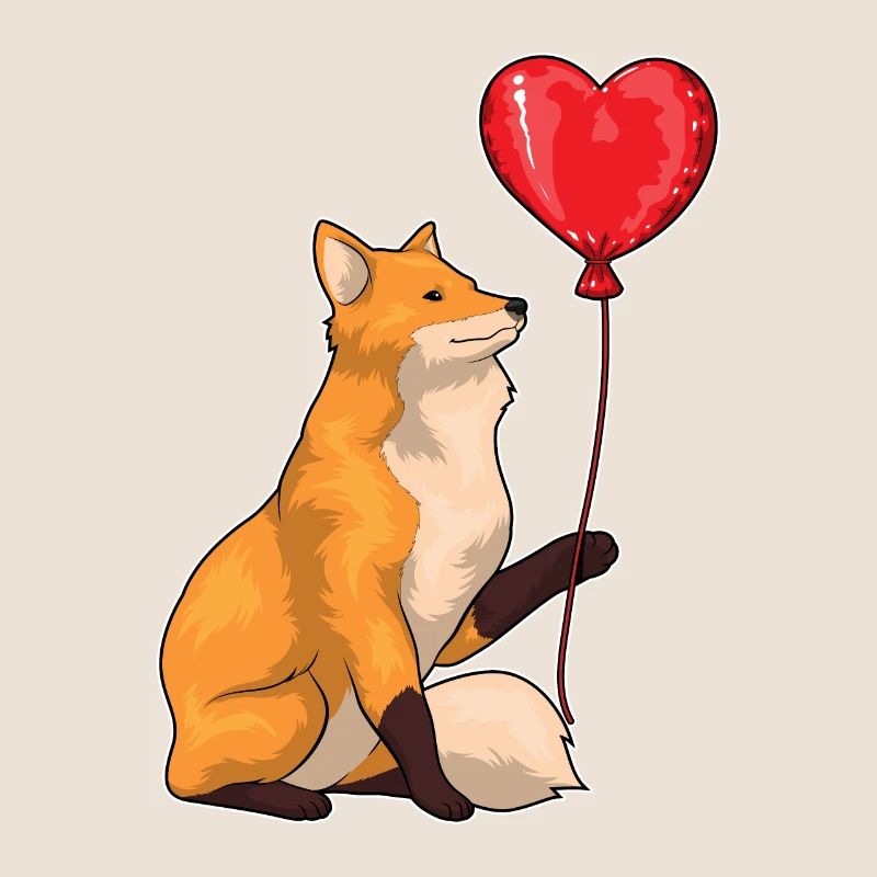 Fox Heart Balloon
