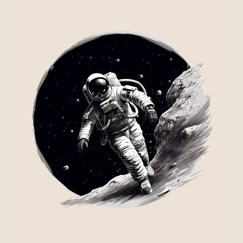 astronaut on the moon