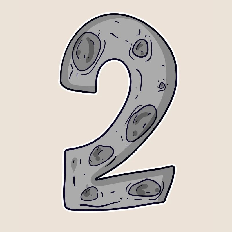 Two - 2 - Number Number Moon
