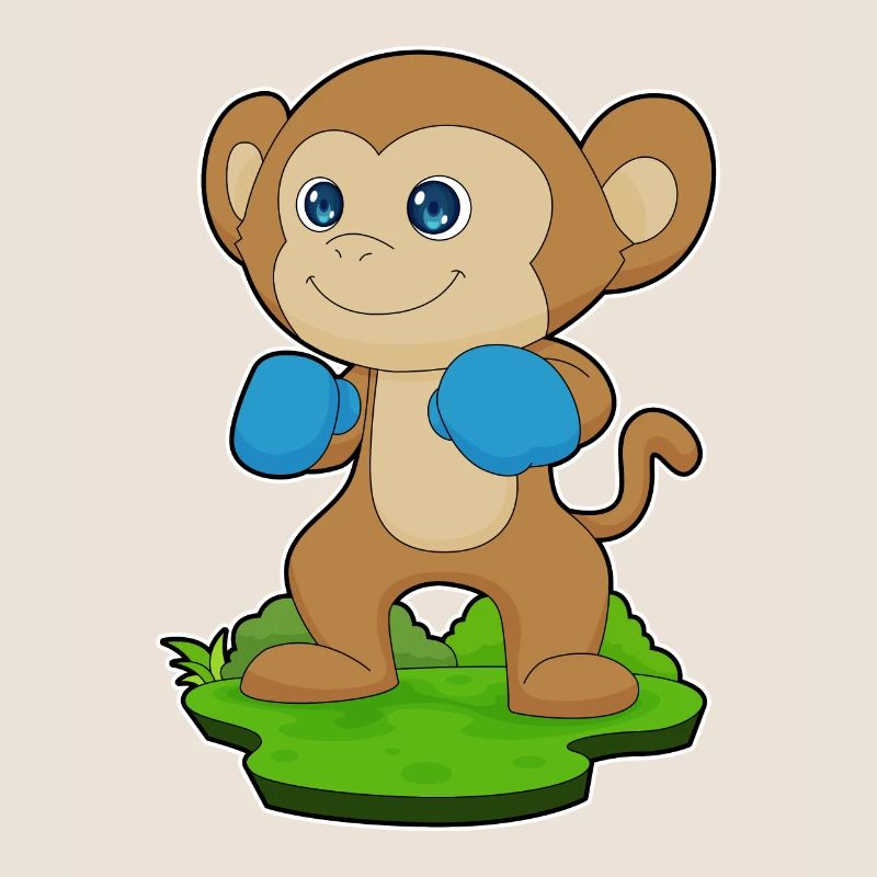 Monkey Boxer Boxing Gloves Boxing