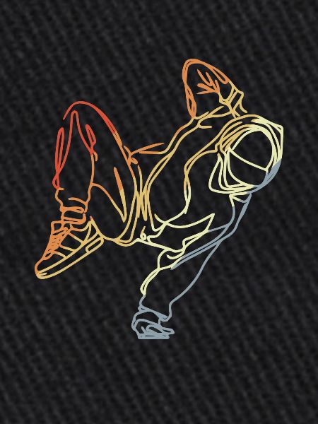 Croquis de breakdancer rétro
