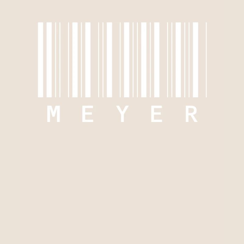 Meyer Barcode Nom de famille Code à barres Cadeau