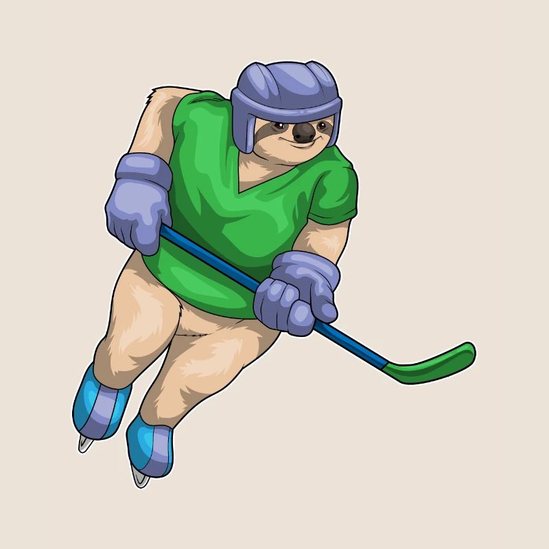 Faultier Eishockey Eishockeyschläger