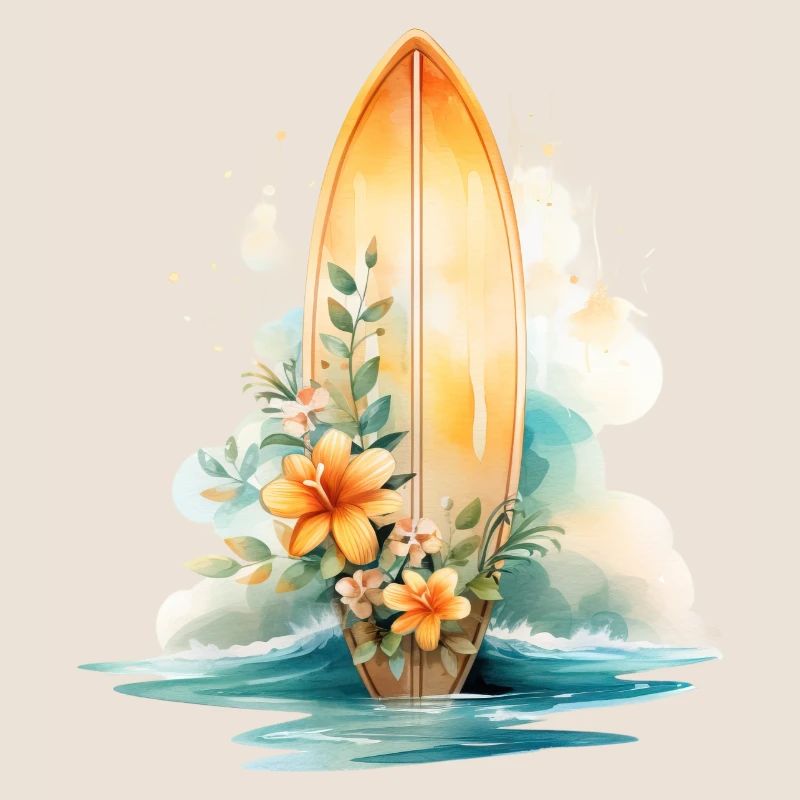 PLANCHE DE SURF EN FLEURS