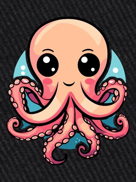 Adorable pieuvre kawaii