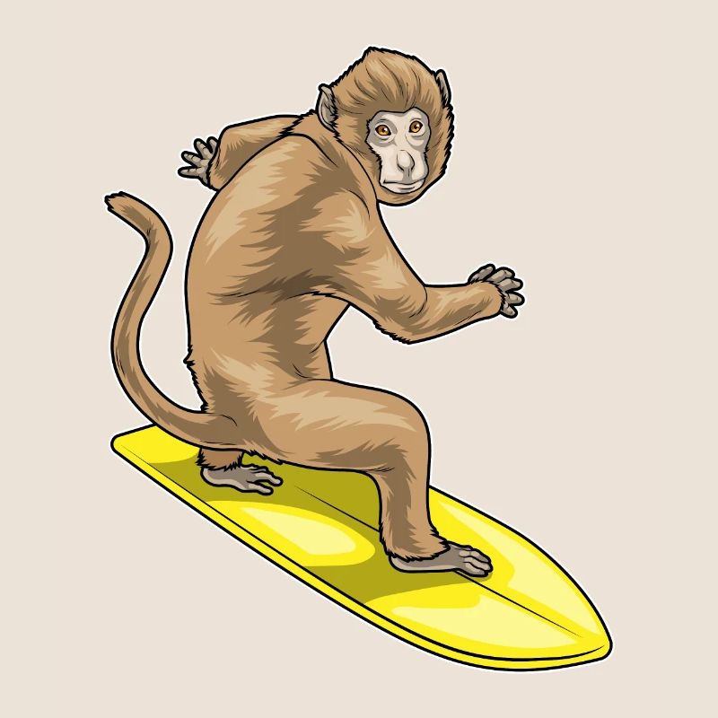 Affe Surfer Surfbrett