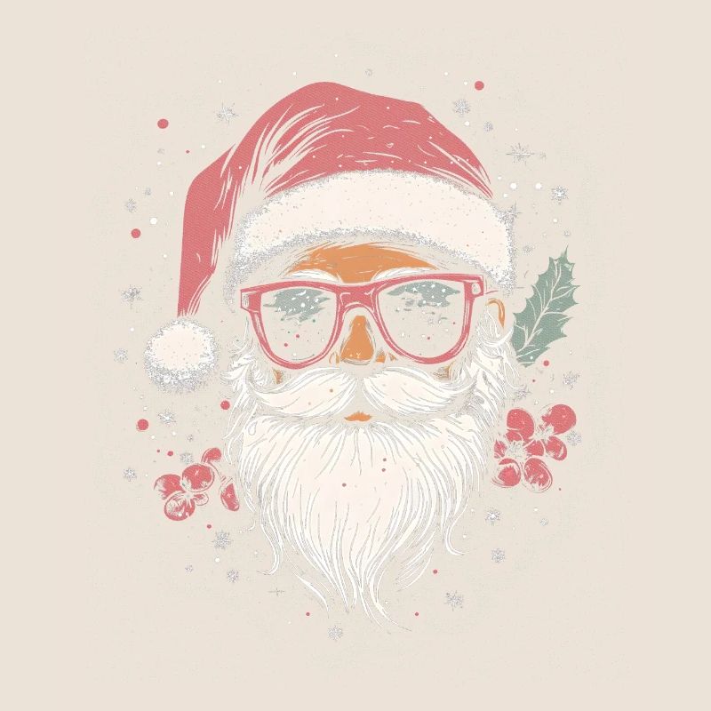 Frohe Weihnachten mit coolem Weihnachtsmann