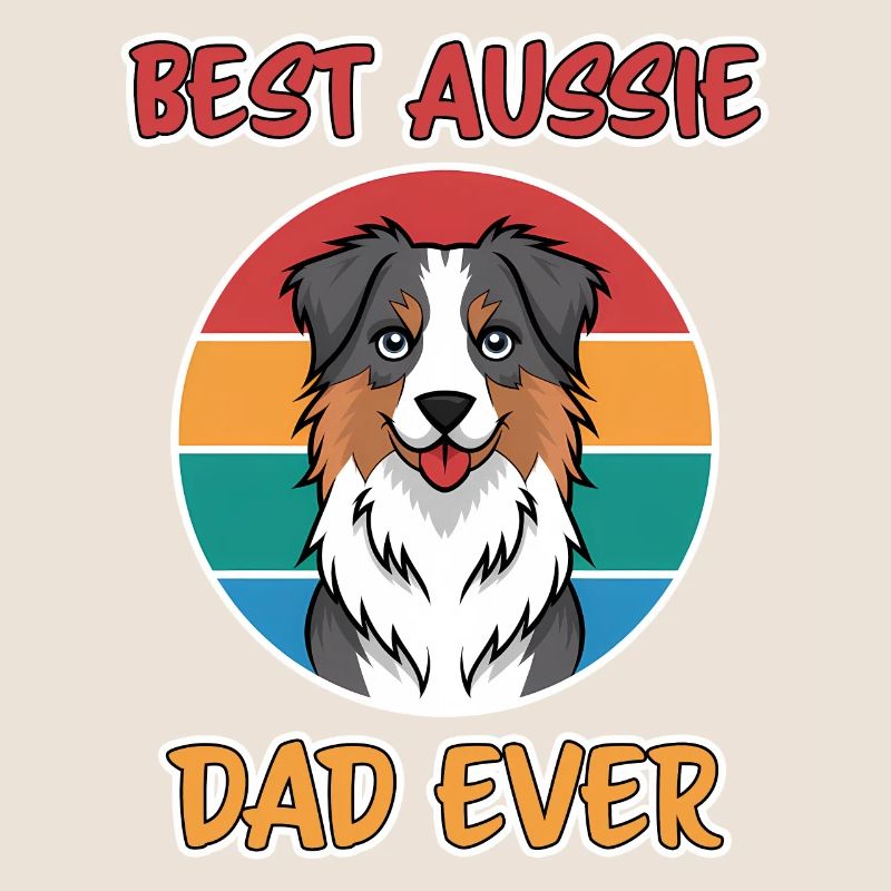 Australian Shepherd Dad Funny Aussie Gift