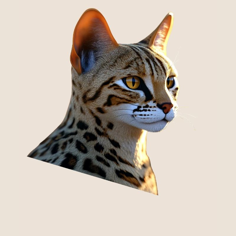 Savannah Chat Chat Maman Mignon Serval Léopard Chats