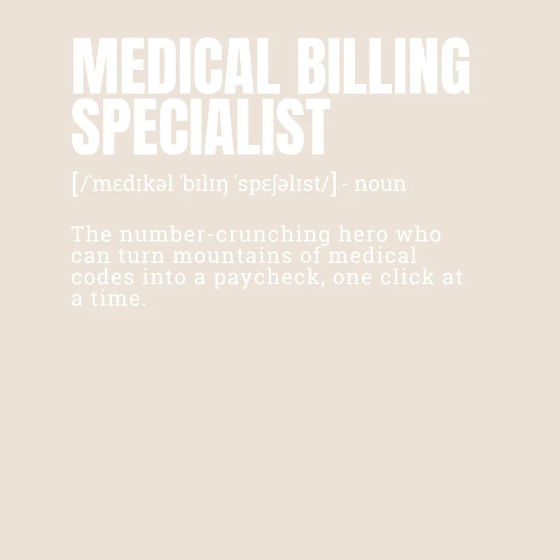 Devis de typographie de spécialiste de la facturation médicale T-Shir