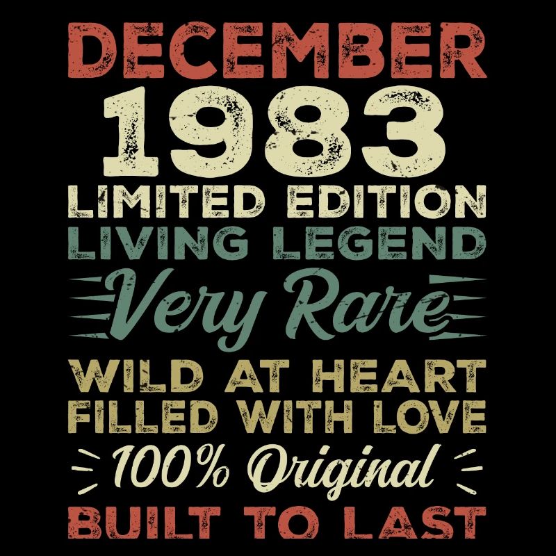 Décembre 1983 - anniversaire Décembre 1983 année